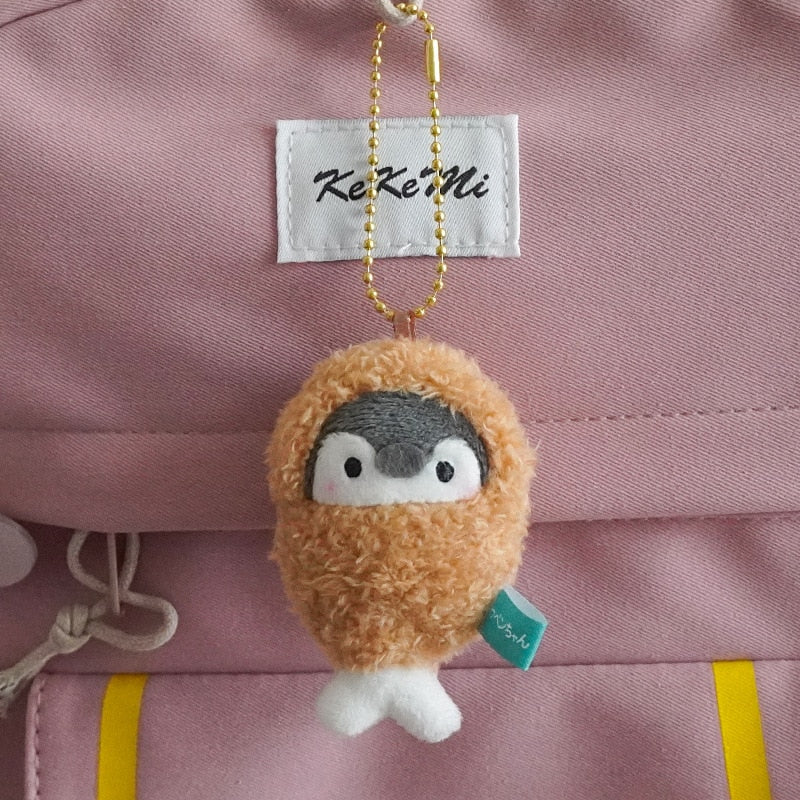 Kawaii Plush Keychain Bag Charm Cartoon Cute Mini Penguin Stuffed Animal Plushies Soft Doll Car Trinket Key Chain Women Girls Keyring Kids Birthday Gifts