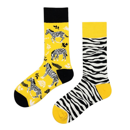 Mandarin duck asymmetric ab socks net red ins animal and plant in the tube cartoon fashion sports cotton socks