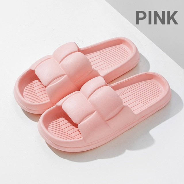 Summer Soft Shoes Cloud Slippers Indoor Mute Bathroom Anti-slip Slide Eva Beach Flip Flops Men Ladies Leisure Sandals