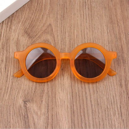 New Fashion Children's Sunglasses Infant's Retro Solid Color Ultraviolet-proof Round Convenience Glasses Eyeglass For Kids