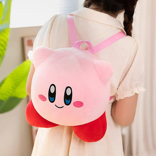 Kawaii Kirby Bag Cartoon Plush Backpack Pp Cotton Cartoon Plush Bag High-capacity Kawaii Kirby Plush Backpack for Children Gift