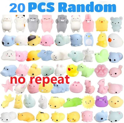 50-5PCS Kawaii Squishies Mochi Anima Squishy Toys For Kids Antistress Ball Squeeze Party Favors Stress Relief Toys For Birthday