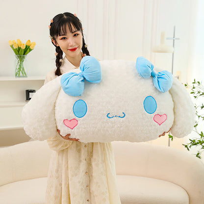 110cm Cute Cartoon Sanrio Cinnamoroll Dog Plush Cushion Soft Stuffed Large Size Bedside Sofa Pillow Kids Plush Toy Girls Gift