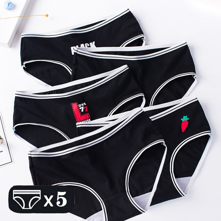 M-2XL Women's Underwear Cute Cotton Panties Briefs For Girl Ladies Lingerie Cartoon Girls Pink Pantys Underpants Thongs