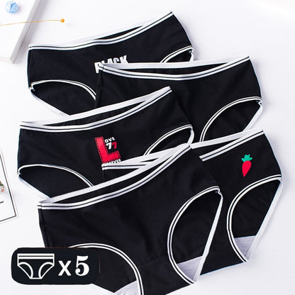 M-2XL Women's Underwear Cute Cotton Panties Briefs For Girl Ladies Lingerie Cartoon Girls Pink Pantys Underpants Thongs