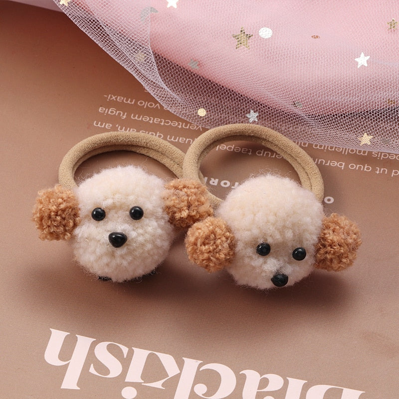 2Pcs New Cartoon Animals Hair bands Girls Nylon Elastic Rubber Band Hair Ring Headbands Cute Kids Headwear Hair accessories Gift