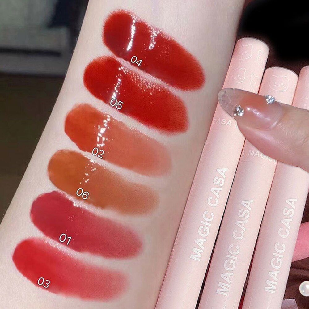 Mirror Water Lip Gloss Lasting Moisturizing Liquid Lipstick Waterproof Non-stick Cup Lip Tint Lip Glaze Korean Makeup Cosmetics