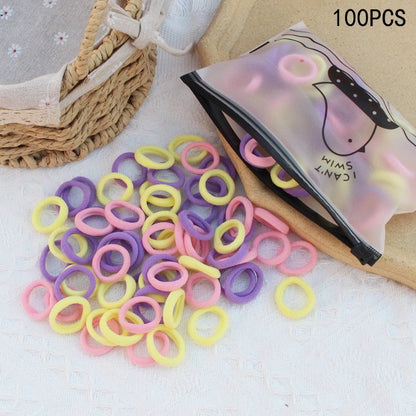 20/50Pcs/Set Girls Colorful Nylon Small Elastic Hair Bands Kids Cute Bow Hair Bands Ponytail Holder Headband Hair Accessories