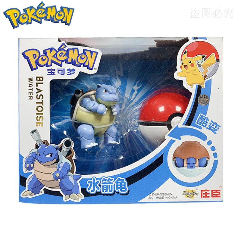 Poké Ball Catch & Battle Set: Pokémon Action Figures Pikachu Charizard Blastoise Venusaur Mewtwo Eevee Gyarados Collectible Toy Model Gift