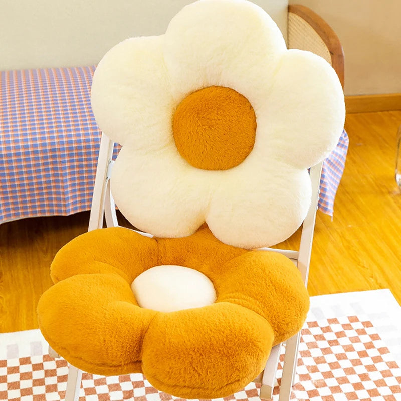 Plush Toys Stuffed Daisy Flower Seat Cushion Sunflower Shape Kids Girl Bedroom Seat Pillow Office Room Decor Sofa Cushions 35cm