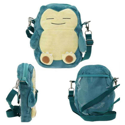 Pokemon Bag Plush Backpack Pikachu Snorlax Charmander 19CM Video Game Children's Messenger Boys and Girls Coin Purse Gifts