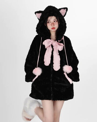 Adorable & Cozy Neko Kitten Hoodie Women's Winter Fashion Must-Have