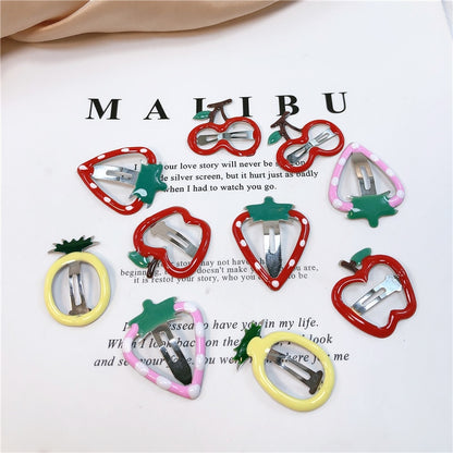 Hot Sweetly Strawberry Fruit BB Hair Claw Side Clips for Women Girls Kids Child Hairpin Gift Hair Accessories Headwear Ornament