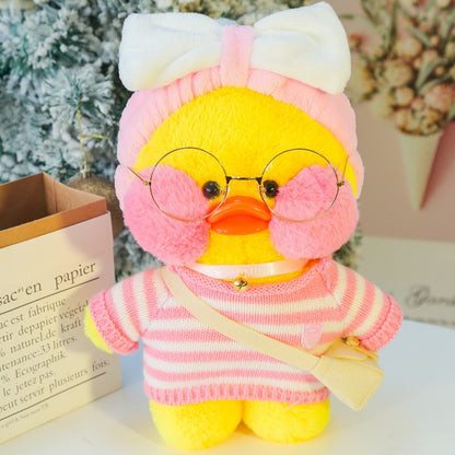 30cm Plush Pato Lalafanfan Duck Soft Toy Kawaii Stuffed Paper Duck Hug Cute Animal Plushies Toys for Kids Girls Christmas Gift