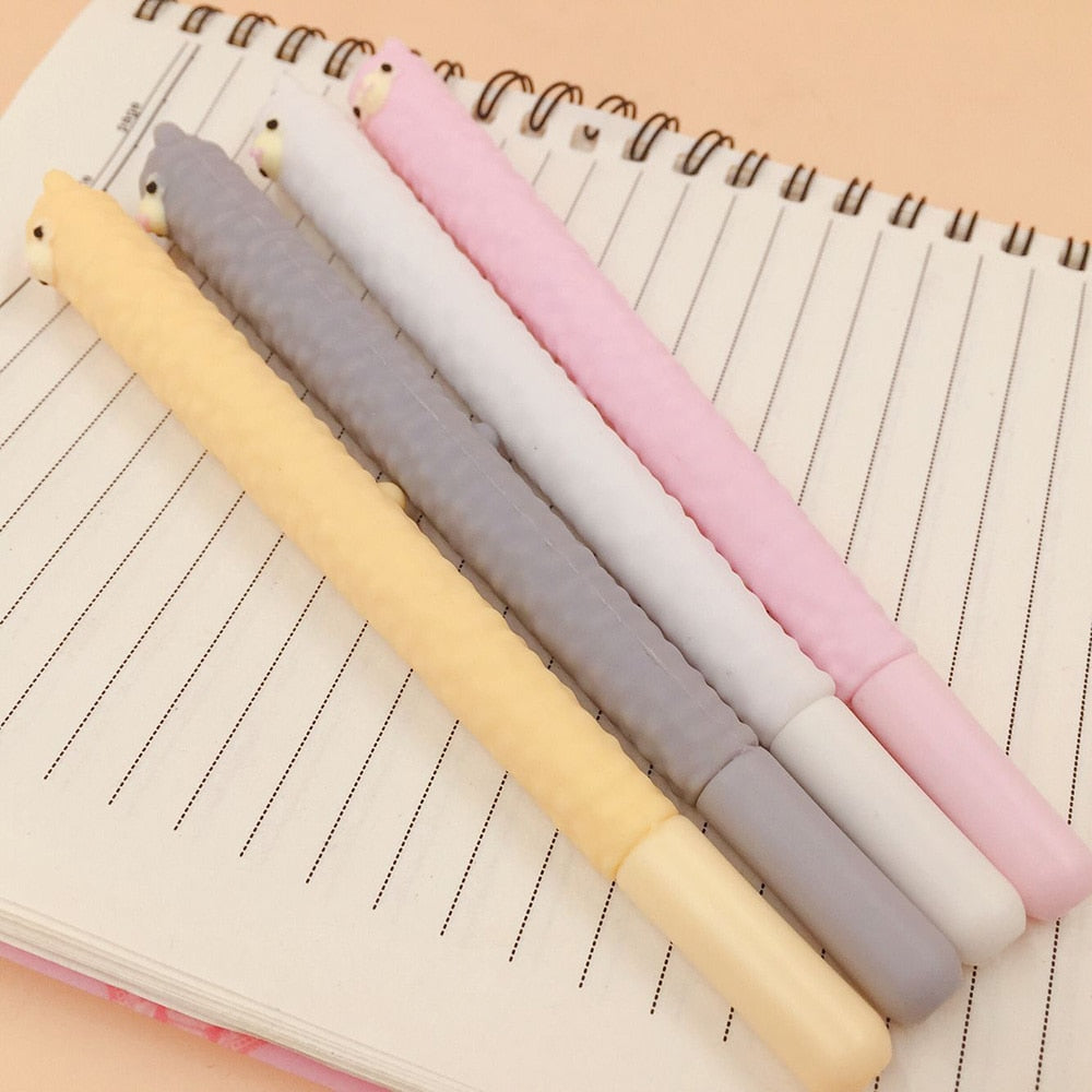 2Pcs Cute Cartoon Alpaca Shape Gel Pen Student Stationery Novelty Gift School Material Office Supplies