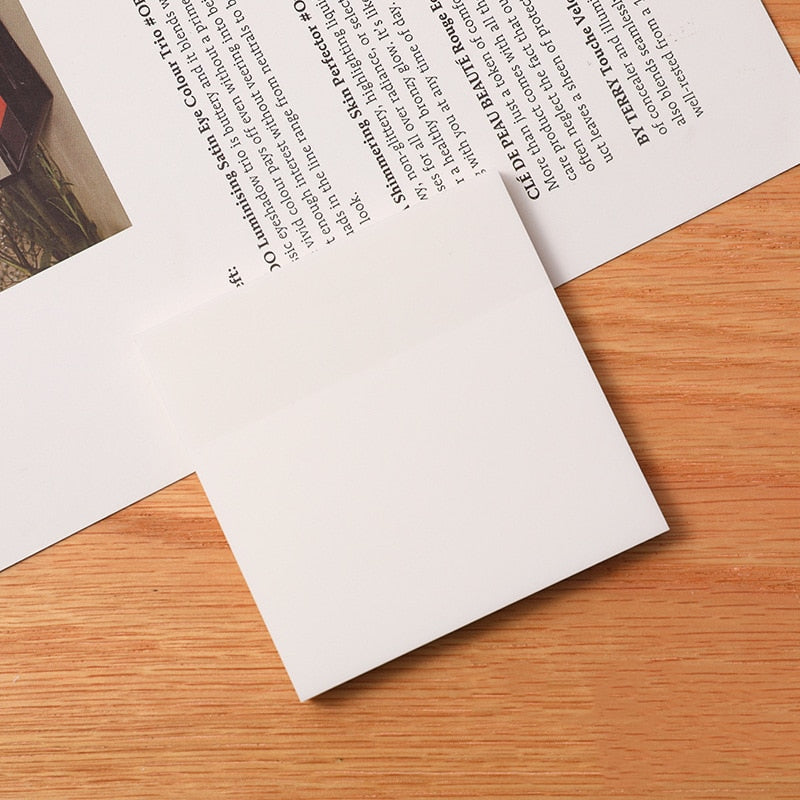 50 Sheets Creative Transparent PET Memo Pad Posted It Sticky Notes Planner Sticker Notepad School Supplies Students Stationery