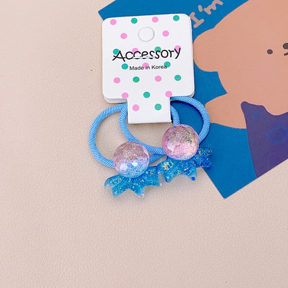 Children Sequins Floral Elastic Hair Bands Rubber Band Hair Tie Princess Kawaii Hair Rope Headwear Girls Kids Hair Accessories