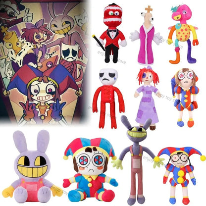 Anime Game The Amazing Digital Circus Clown Plush Toy Cute Cartoon Soft Stuffed Doll Plushie Funny Collection Kid Birthday Gift