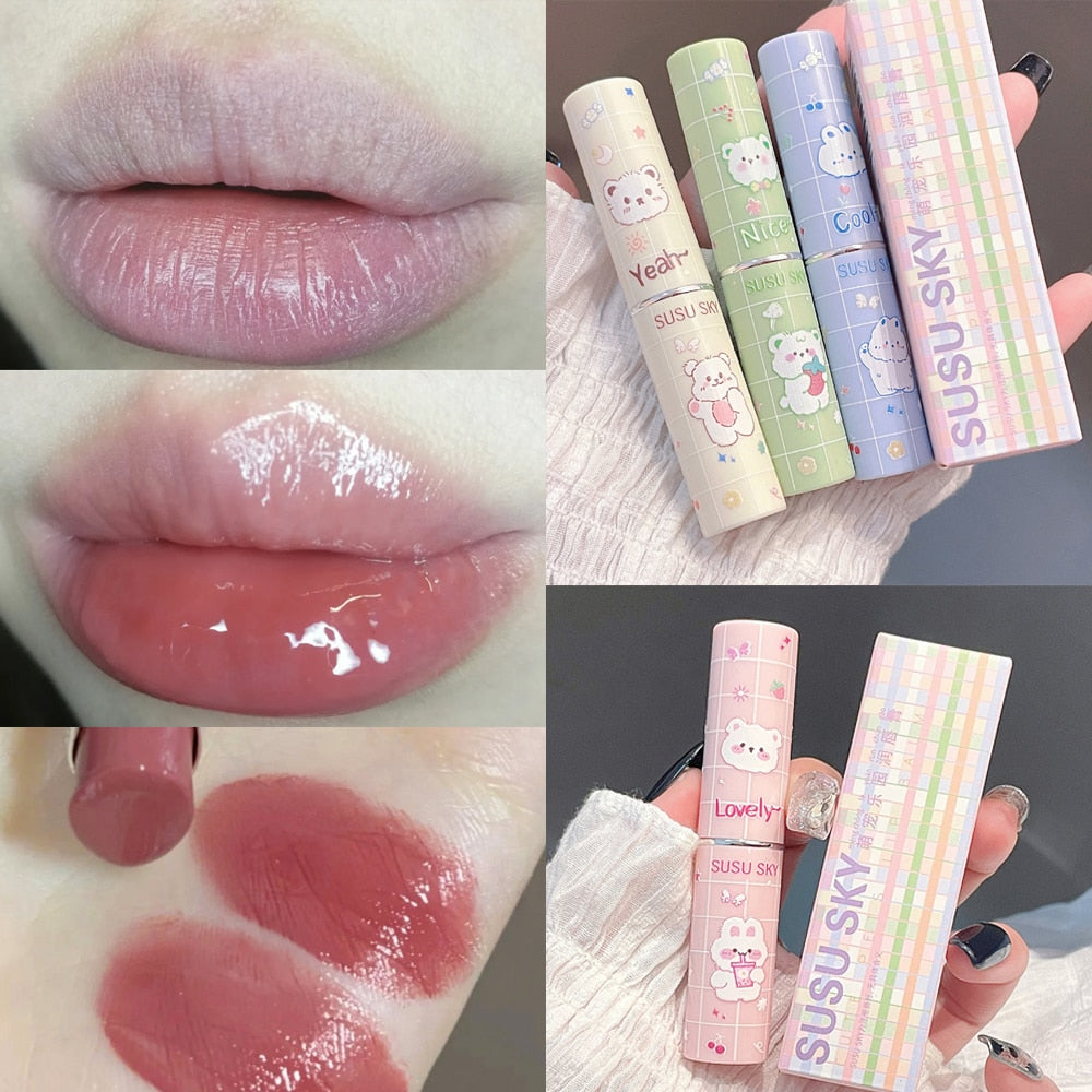 6 Colors Colored Lipstick Moisturizing Lip Gloss Waterproof Long Lasting Not Stick Cup Lip Tinted Women Beauty Cosmetics