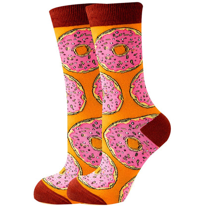 Cute Women Socks Cartoon Animal Food Fruit Socks  Kawaii Funny  Trendy Socks Happy Harajuku Casual Socks Autumn Spring Stocking