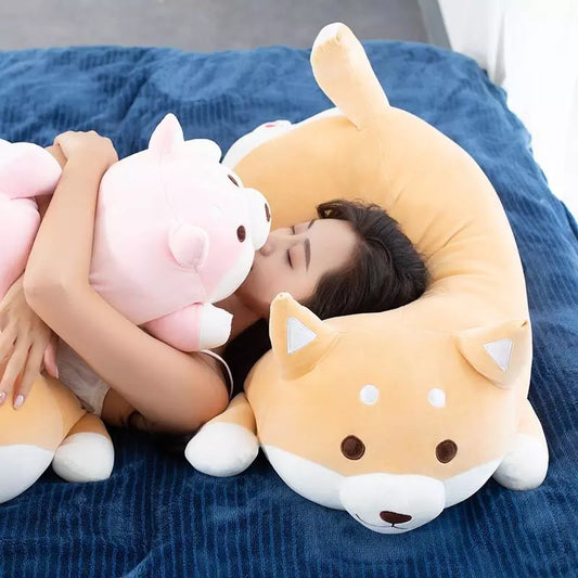 Corgi Stuffed Animal Fat Shiba Inu Plush Toy Giant Big Puppy Dog Plushies Cute Kawaii Pillow Buddy Sofa Bed Home Decor Girlfriend Wife Gift
