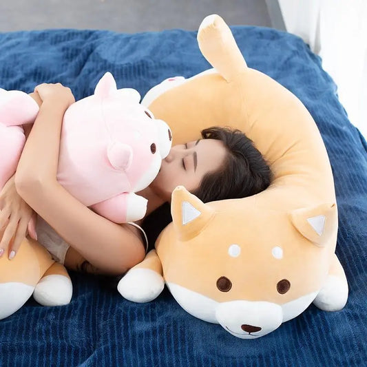 Fat Shiba Plush Toy Inu & Corgi Dog Plush Toys Stuffed Soft Kawaii Animal Cartoon Pillow Dolls Gift for Kids Baby Children
