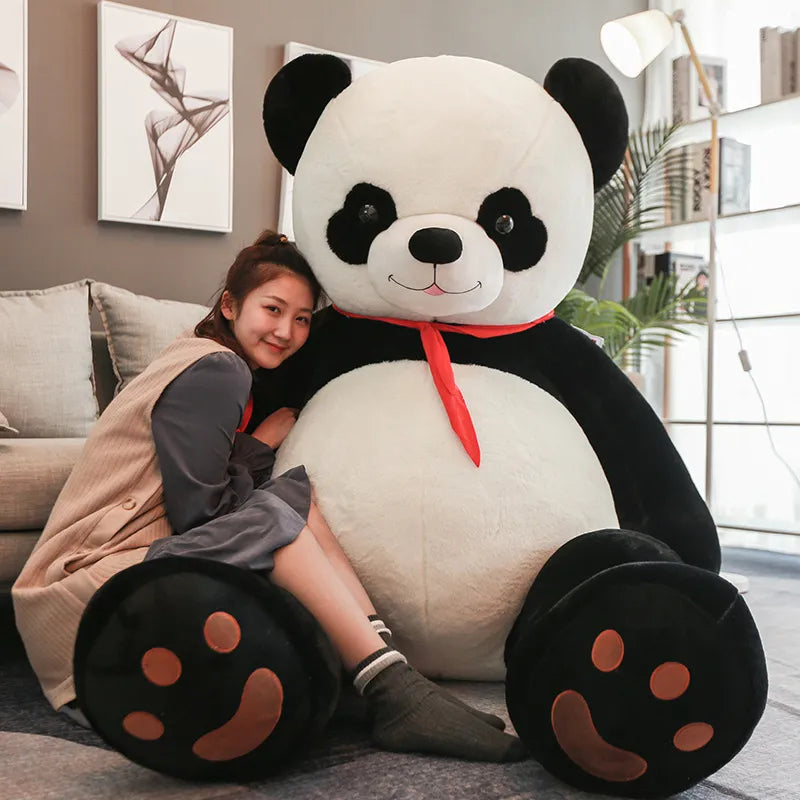 80/100cm Giant Size Cute Panda Plush Toys Animal Stuffed Dolls Soft Pillow Cushion Bear Doll For Boys GIRL  Present Gift