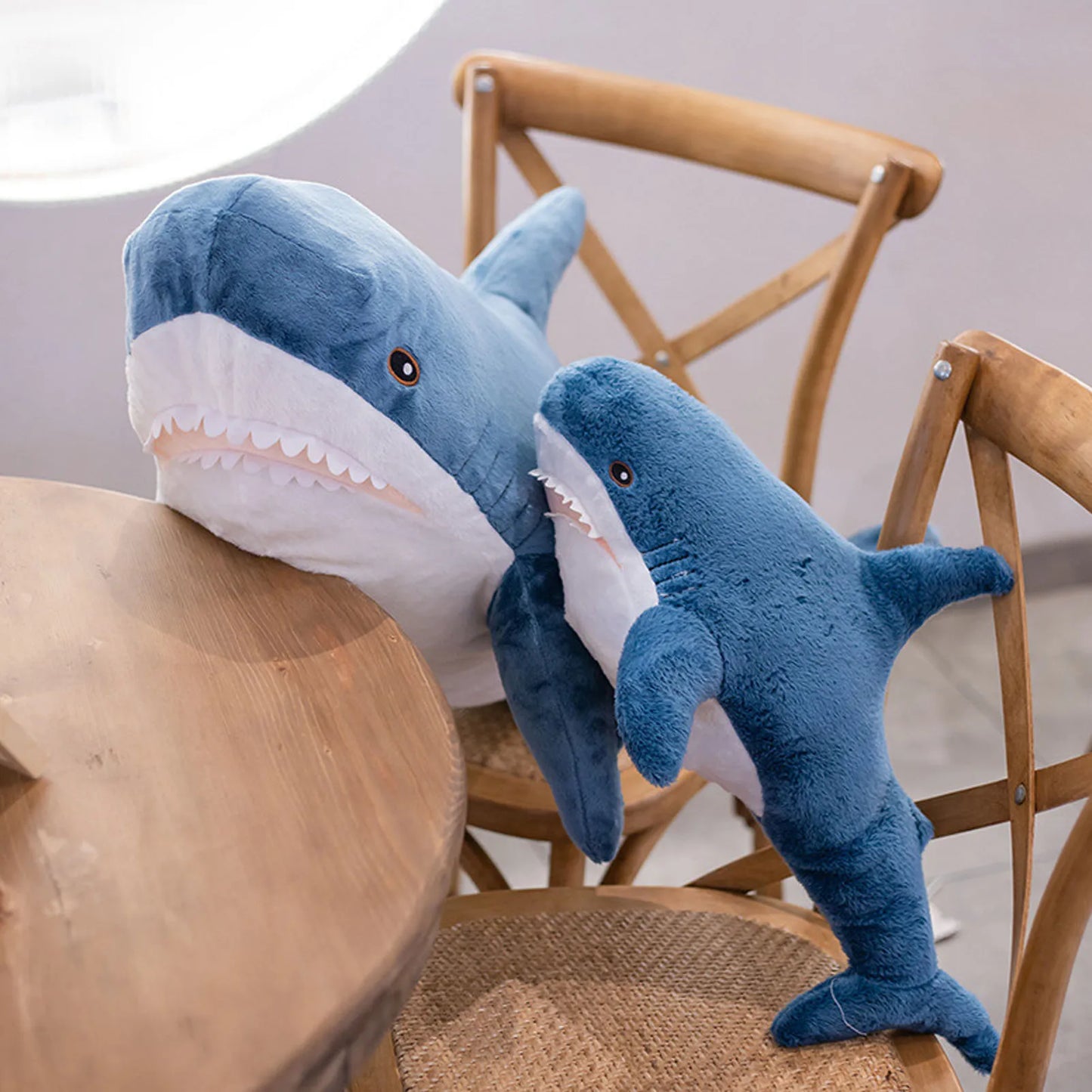 Giant Shark Plushy Toy Plush Soft Stuffed Animal Pillow Big Plushie Cute Blue Shark Doll for Birthday Gifts Doll Gift For Children