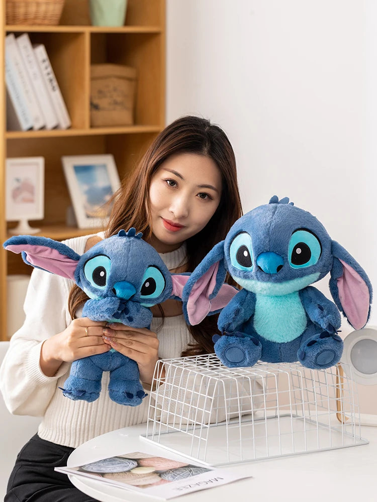 Genuine Disney Lilo & Stitch Plush Toy Doll Sitting Stitch Stuffed Soft Toy Car Pillow Comforting Toy Kids Xmas Birthday Gift