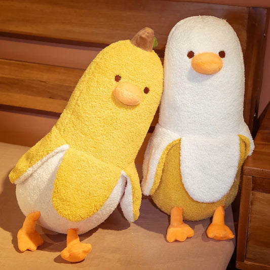 50/70CM Creative Banana Duck Plush Toys Pillow Soft Down Cotton Cartoon Sleeping Pillow Home Sofa Bed Decoration Girl Gifts