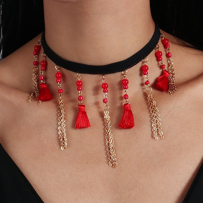 Fashion Black Velvet Chokers Necklaces Punk Style Statement Crystal Love Hearts Necklace For Women Party Jewelry
