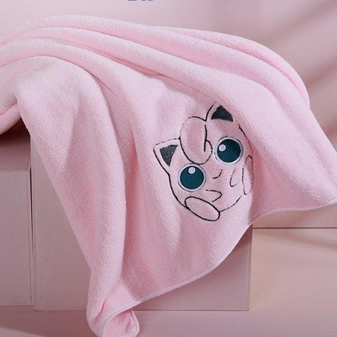 Pokmon Coral Fleece Towel Individually Packed Soft and Strong Absorbent Pikachu Face Towel No Hair Loss Household Goods