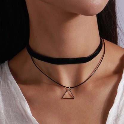 Fashion Black Velvet Chokers Necklaces Punk Style Statement Crystal Love Hearts Necklace For Women Party Jewelry