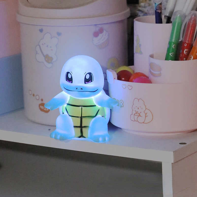 Pikachu Night Light Squirtle Charmander Pokémon: Cute Anime Bedroom LED Decorations