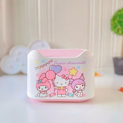 Sanrio Kawaii Anime My Melody Cute Cartoon Kuromi Little Twin Star Girly Heart Personality Desktop Trash Can Toy for Girls