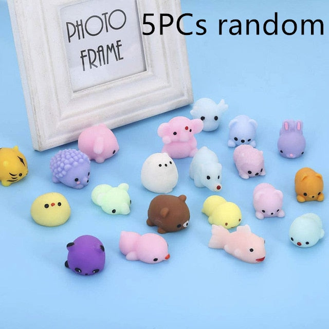10PCs Squishy Toy Cute Animal Stress Ball Mochi Toy Stress Relief Toys Fun Gifts with Stress Relief Toys Squeeze Toys
