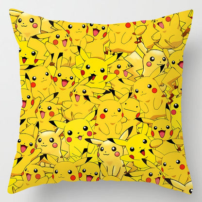 45x45cm Pokemon Cushion Cover Pikachu Meowth Poke Ball Charmander Kawaii Anime Pillowcase Anime Figure Decor Sofa Pillow Cover