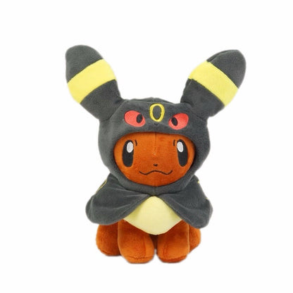 Eevee Plush Toy 7 Styles Pokemon 8" Poncho Wearing Umbreon Espeon Jolteon Vaporeon Sylveon Flareon Dress-Up Eeveelutions Plushie Doll Stuffed Animal Toys