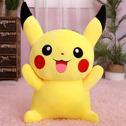 GIANT Pikachu Plush Toy 80cm Big Pokemon Soft Doll Fat Pillow Japanese Kawaii Cute Huge Large Stuffed Animal Plushies Kids Collection Christmas Birthday Gifts