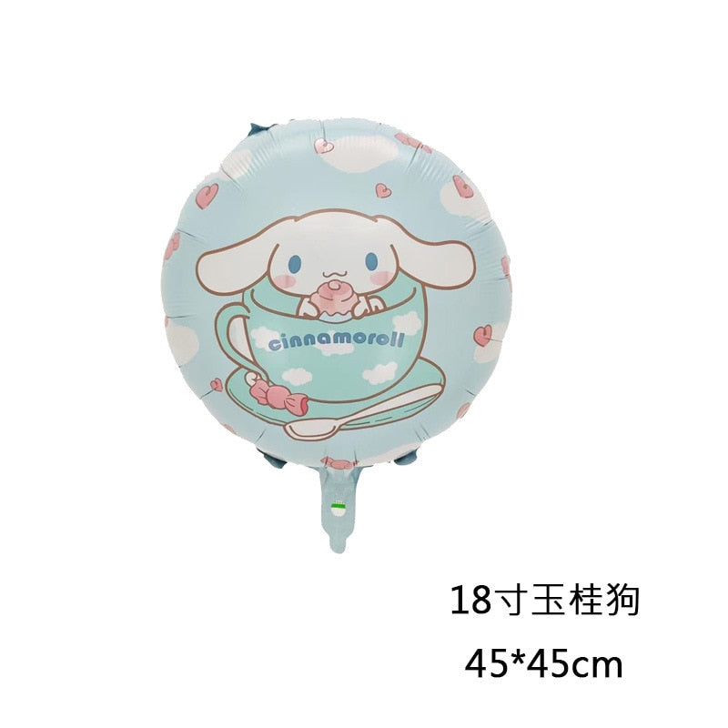 Sanrio Balloon Kawaii Anime Kuromi My Melody Cinnamoroll Birthday Party Decoration Jumbo Balloons Girl Heart Cute Photo Prop