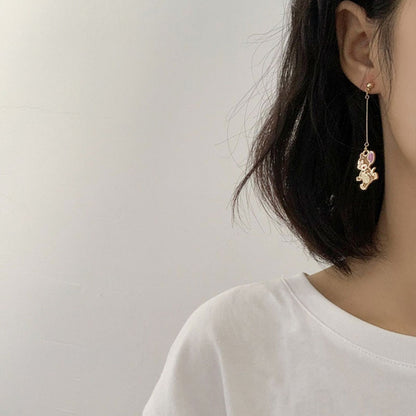 Funny Anime Original Earrings Fun Korean Fashion Designer Cartoon Hoop Aesthetic Summer Cute Kawaii Accessories Jewelry Women's