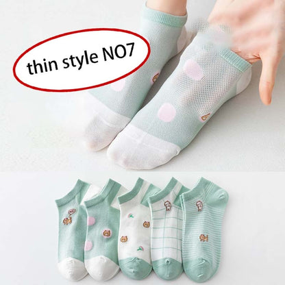 1pair/Cute Summer Women Short Socks Boat Chaussette Femme Cotton Ankle Lace Mujer Sock Female Mesh Breathable Calcetines