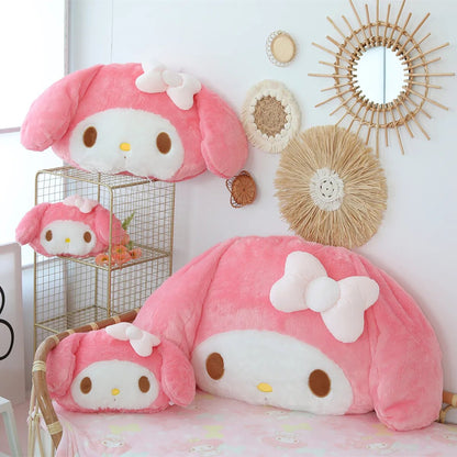 Soft My Melody Plush Toy Big Size Giant Hug Pillow Comfortable Back Cushion Lovely Japanese Style Plushies Sofa Decorative Pillow