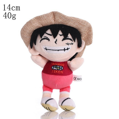 New 14-25cm One Piece Plush Toys Anime Figure Luffy Chopper Ace Law Cute Doll Cartoon Stuffed Keychain Pendants Kids Xmas Gifts