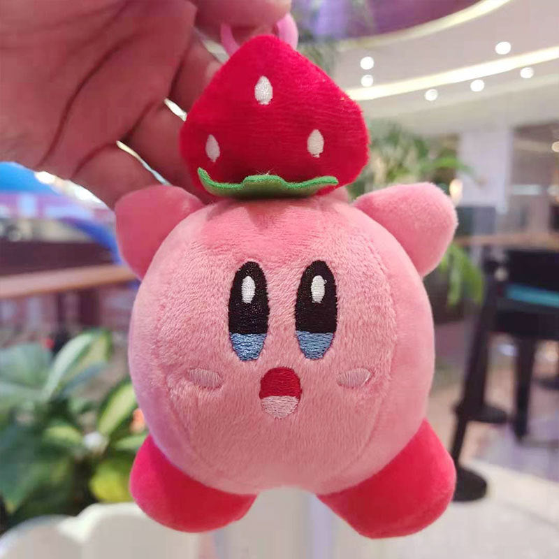 Star Kirby Plush Toys Video Game Cartoon Doll Pendant Kawaii Anime Soft Stuffed Keychain Birthday Gift  For Children Girls