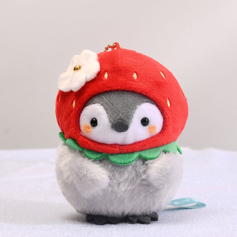 Kawaii Plush Keychain Bag Charm Cartoon Cute Mini Penguin Stuffed Animal Plushies Soft Doll Car Trinket Key Chain Women Girls Keyring Kids Birthday Gifts