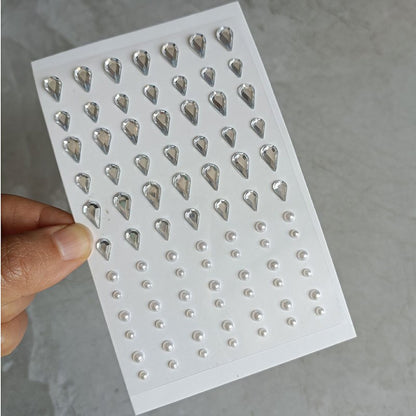 Disposable Tattoo Stickers 3D Face Jewelry Crystal Diamond DIY Eyes Face Body Rhinestones Waterproof Makeup Art Party Decoration
