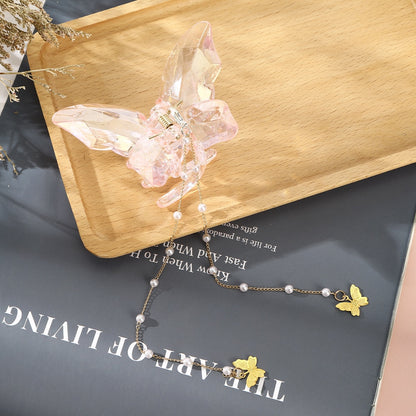 Butterfly Hairpins New Korean Yarn Elegant Metal Tassel Long Hair Clips For Women Hanfu Antique Party Hair Accessories