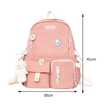 Japanese Girls Aesthetic Backpack Cute School Bags For Student Teens Girls Pockets Kawaii Women Laptop Backpack Harajuku Mochila