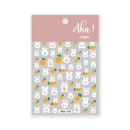 1Sheet Korean White Cloud Blue Nail Art Sticker 3D Star Moon Decal Pure Twilight Self-adhesive Manicure Slider Accessories RE#53
